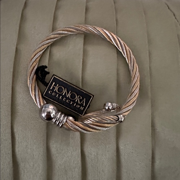 Honora Gold and Silver Twisted Bracelet and Ring Set - Picture 3 of 5